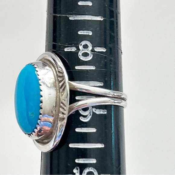 Vintage Clayton Tom Navajo Turquoise Sterling Silver Ring - Picture 15 of 15